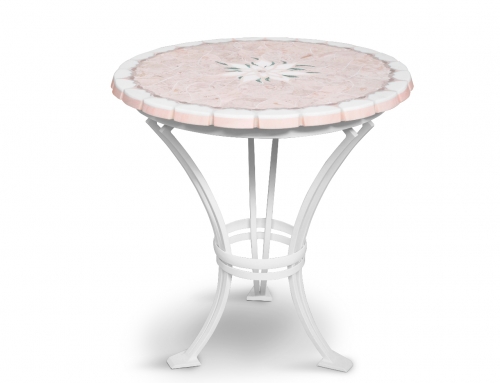 WHITE LILIE Marble mosaic table